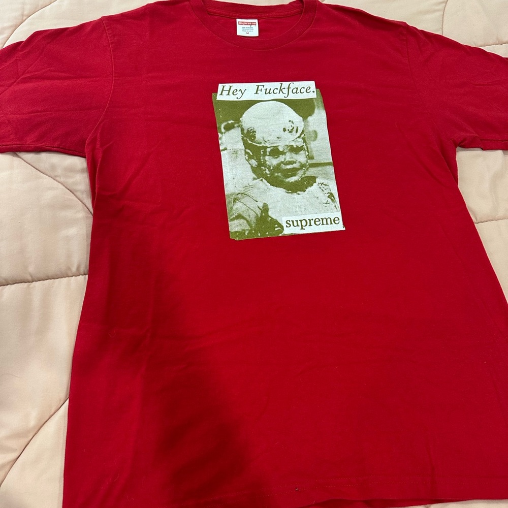 Supreme “Hey F*!@k Face Short Sleeve Tee